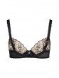 VIP Fleur de Nuit Non Padded Balcony Bra - Black