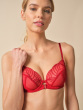 Viva Non Padded Plunge Bra - Tango Red