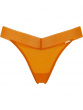 Glossies Tanga Thong - Mango Sorbet. Sheer tanga thong, almost see-through, lingerie. Gossard lingerie, front thong cut out 
