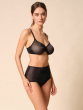 Glossies Sheer Moulded Bra - Black