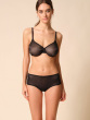 Glossies Sheer Moulded Bra - Black
