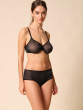 Glossies Sheer Moulded Bra - Black