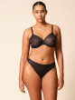 Glossies Sheer Moulded Bra - Black