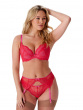 Superboost Lace Suspender - Rose Red