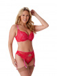 Superboost Lace Suspender - Rose Red