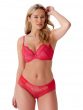 Superboost Lace Padded Plunge Bra - Rose Red