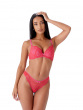Superboost Lace Padded Plunge Bra - Rose Red