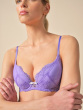 Superboost Lace Padded Plunge Bra - Purple Hebe