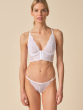 Superboost Lace Deep V Bralet - White