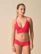 Superboost Lace Deep V Bralet - Rose Red
