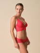 Superboost Lace Deep V Bralet - Rose Red