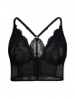 Superboost Lace Deep V Bralet - Black