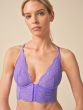 Superboost Lace Deep V Bralet - Purple Hebe