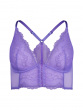 Superboost Lace Deep V Bralet - Purple Hebe
