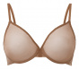 Glossies Sheer Moulded Bra - Bronze. Sheer bra cup, almost see through lingerie. Gossard luxury lingerie, front bra cut out
