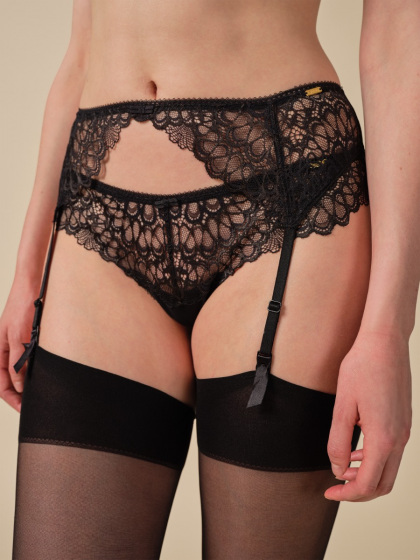 Swirl Suspender - Black