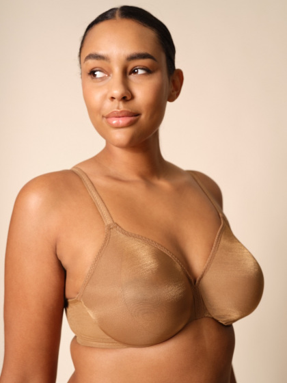 Glossies Sheer Moulded Bra - Bronze