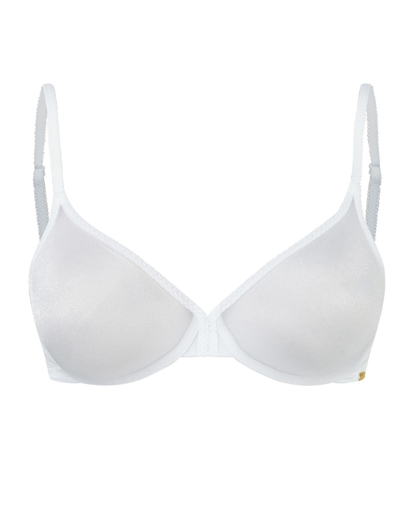 Glossies Sheer Moulded Bra - White