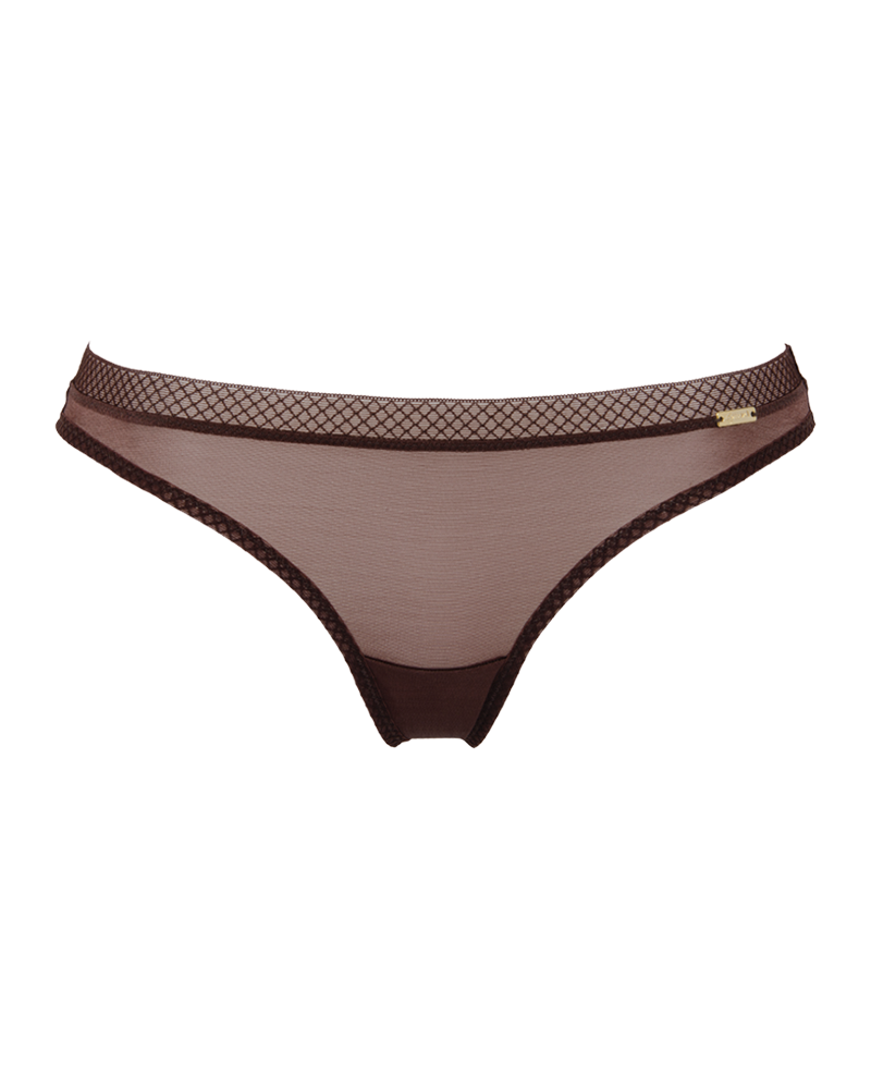 Glossies Thong - Rich Brown