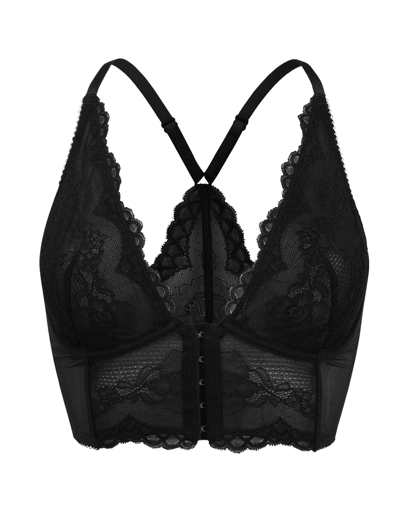 Bralet - Deep V, Superboost Lace Black