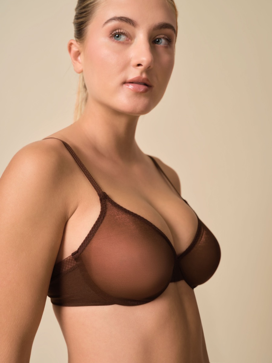 Glossies sin relleno Sujetador con copa preformada Marrón