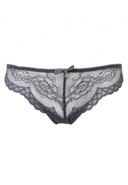 Superboost Lace Brief - Platinum. Fine mesh back and sides for added comfort. Gossard luxury lingerie, front product cut out
