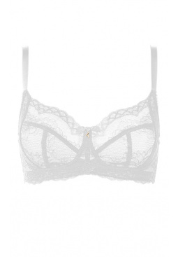 Superboost Lace Non Wired Bra - White. New shape for a comfortable non padded bra. Gossard lingerie front product cut out
