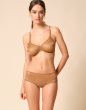 Glossies Sheer Moulded Bra - Bronze