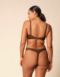 Glossies Sheer Moulded Bra - Rich Brown