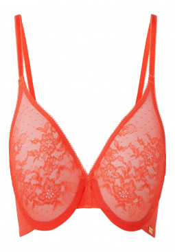 Glossies Lace Moulded Bra - Paprika
