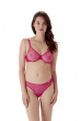 Glossies Lace Sheer Moulded Bra - Hot Pink. Moulded lace sheer bra, Gossard luxury lingerie, bra front model
