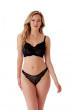 Superboost Lace Non Wired Bra - Black. New shape for a comfortable non padded bra. Gossard lingerie front model image
