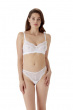 Superboost Lace Non Wired Bra - White. New shape for a comfortable non padded bra. Gossard lingerie front model image
