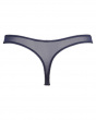 Glossies Lace Thong - Eclipse. Sheer mesh thong with delicate floral lace , Gossard luxury lingerie, back thong cut out
