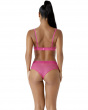 Glossies Cheeky Short- Magenta. Sheer cheeky short, almost see-through lingerie. Gossard lingerie, short back model
