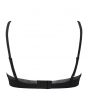 Glossies Sheer Moulded Bra - Black. Sheer bra cup, almost see through lingerie. Gossard luxury lingerie, back bra cut out
