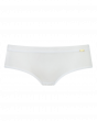Glossies Short -White. Sheer short, almost see-through lingerie. Gossard luxury lingerie, front short cut out
