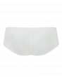 Glossies Short -White. Sheer short, almost see-through lingerie. Gossard luxury lingerie, back short cut out
