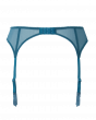 Superboost Lace Suspender - Ink Blue. Gossard luxury lace lingerie collection, complete lingerie set, back product cut out
