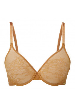 Glossies Lace Moulded Bra, Honey Colour Lingerie