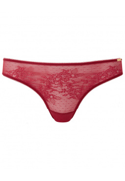 Glossies Lace Brief - Raspberry Blush