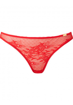 Glossies Lace Thong - Chilli Red