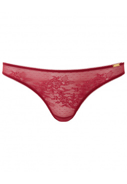 Glossies Lace Thong - Raspberry Blush