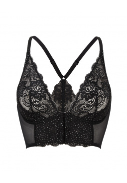 17708_BLK_1.jpg  Gossard Glitter Bralet cut out front . Black non padded underwired bralette for special occasions
