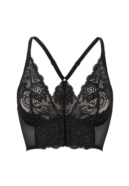 17708_BLK_1.jpg  Gossard Glitter Bralet cut out front . Black non padded underwired bralette for special occasions

