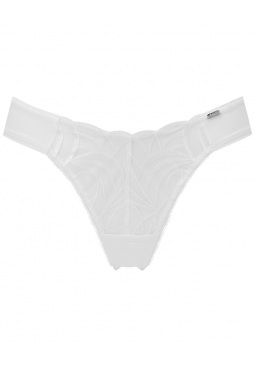 Fiesta Cheeky Short- White Sparkle. Opalescent shimmer and embroidery details short, Gossard lingerie, front short cut out
