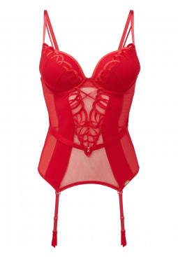 Fiesta Padded Plunge Basque - Fiesta Red