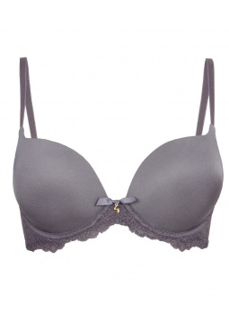 Superboost Lace T-Shirt Bra Platinum. Excitement of the push up shape & the fine lace. Gossard lingerie front product cut out