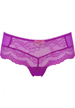 Superboost Lace Short -Orchid. Fine mesh back & sides for added comfort. Gossard lace lingerie, front short cut out
