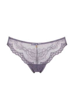 Superboost Lace Thong - Platinum. Beautiful lace with super soft meshes. Gossard luxury lingerie, front product cut out